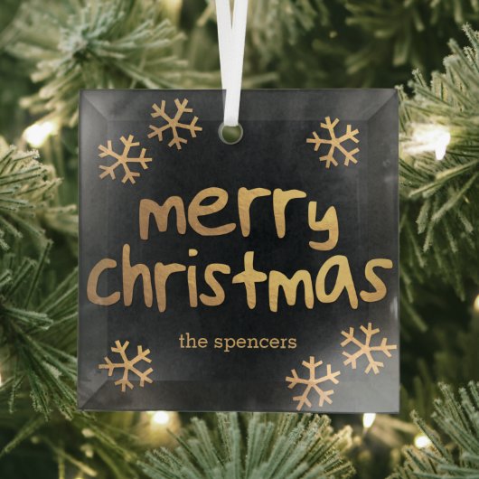 Radiant Snowflakes Custom Christmas Ornament Aus Glas (Insitu)