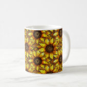 Radiant Sonnenblumengestanztes Glas Kaffeetasse (VorderseiteRechts)