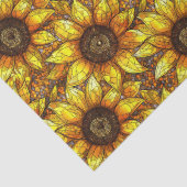 Radiant Sonnenblumengestanztes Glas Seidenpapier (Detail)