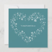 Radiant Sparkling Spring Blooms Wedding Einladung (Rückseite)