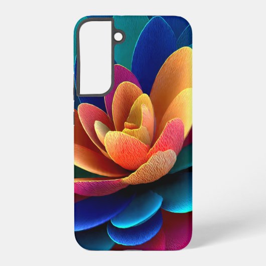 Radiant Spectrum Bloom in Textured Layers Samsung Galaxy Hülle (Rückseite)