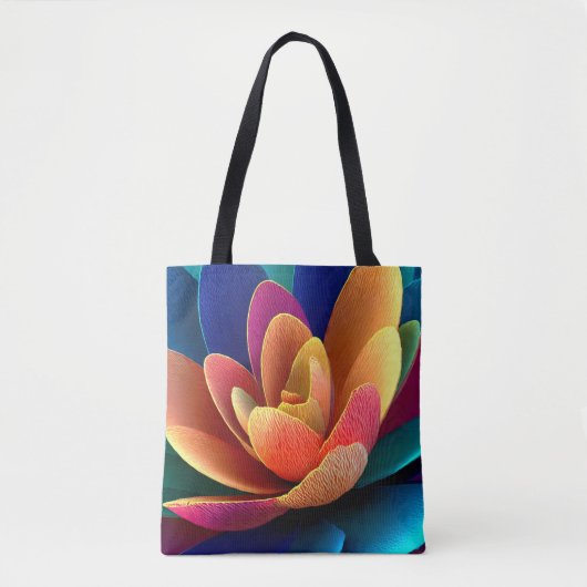 Radiant Spectrum Bloom in Textured Layers Tote Bag Tasche (Vorderseite)