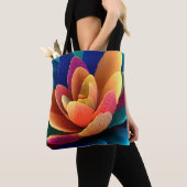 Radiant Spectrum Bloom in Textured Layers Tote Bag Tasche (Von Nahem)