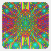 Radiant Spectrum Burst Kaleidoscope Sticker (Vorderseite)