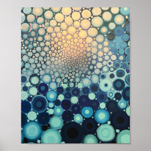 Radiant Spiral of Concentric Circles Poster