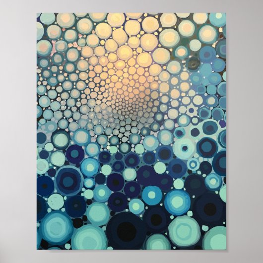 Radiant Spiral of Concentric Circles Poster (Vorne)