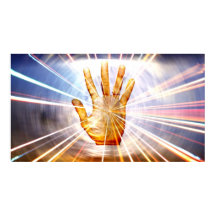 Radiant starke Energie Heilung Hand farbenfrohe Rü