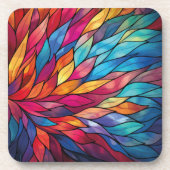 Radiant Stated Glass Bloom Getränkeuntersetzer (Vorderseite)