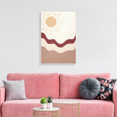 Radiant Sun Boho Art – Abstract Earth Print Leinwanddruck (Insitu (Wohnzimmer))
