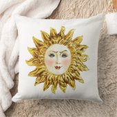 Radiant Sun Face Kissen (Decke)