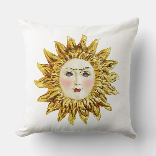 Radiant Sun Face Kissen (Vorderseite)