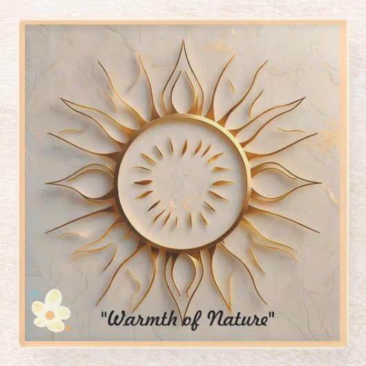 "Radiant Sun" Glasuntersetzer (Vorderseite)