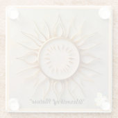 "Radiant Sun" Glasuntersetzer (Rückseite)