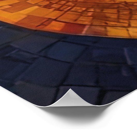 Radiant Sun Mosaic Vibrant Celestial Poster (Ecke)