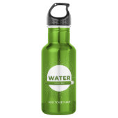 Radiant Sun Water Quote with Good Day Bar Edelstahlflasche (Vorderseite)