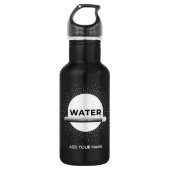 Radiant Sun Water Quote with Good Day Bar Edelstahlflasche (Vorderseite)