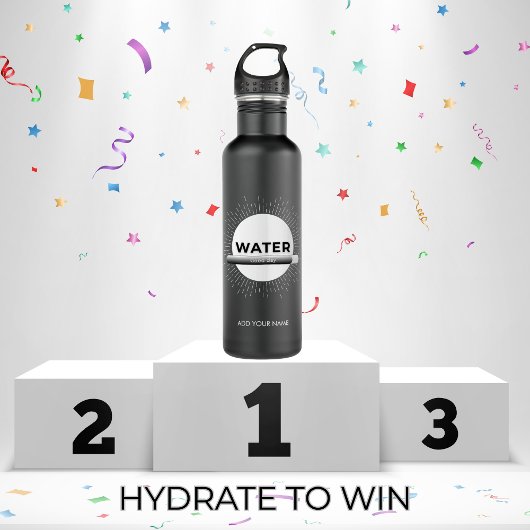 Radiant Sun Water Quote with Good Day Bar Edelstahlflasche