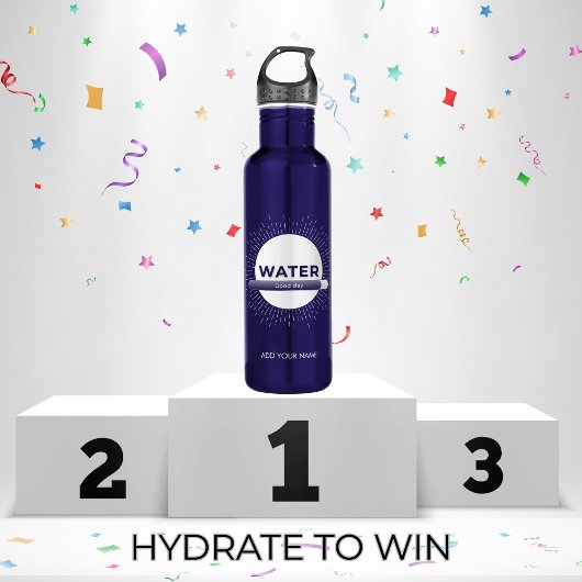 Radiant Sun Water Quote with Good Day Bar Edelstahlflasche