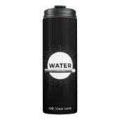 Radiant Sun Water Quote with Good Day Bar Thermosbecher (Vorderseite)