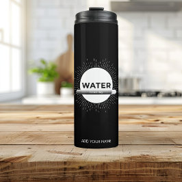 Radiant Sun Water Zitat mit Good Day Balken Thermosbecher