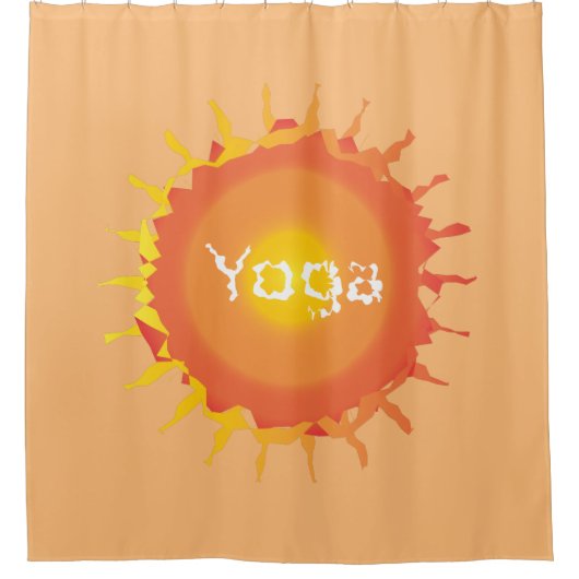 Radiant Sun Yoga Duschvorhang (Vorderseite)