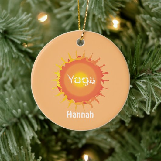 Radiant Sun Yoga Keramik Ornament (Baum)