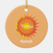 Radiant Sun Yoga Keramik Ornament (Vorne)