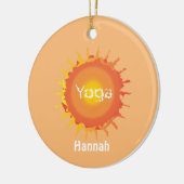 Radiant Sun Yoga Keramik Ornament (Links)