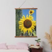 Radiant Sunblumen Wandteppich Mit Holzrahmen (Schlafzimmer)