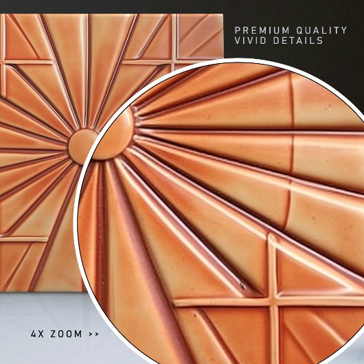 Radiant Sunburst Warme Terracotta Fliese