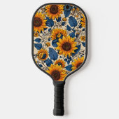 Radiant Sunflower Bloom: Die künstlerische Freude Pickleball Schläger (Rückseite)