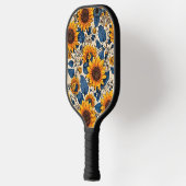 Radiant Sunflower Bloom: Die künstlerische Freude Pickleball Schläger (Links)