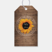 Radiant Sunflower Names Vielen Dank Geschenkanhänger (Vorderseite)