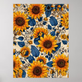 Radiant Sunflowers: Eine Symphonie der farbenfrohe Poster (Vorne)