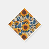 Radiant Sunflowers: Eine Symphonie der farbenfrohe Serviette (Ecke)