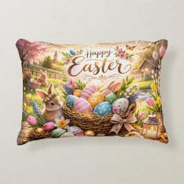 Radiant Sunrise Happy Easter Dekokissen