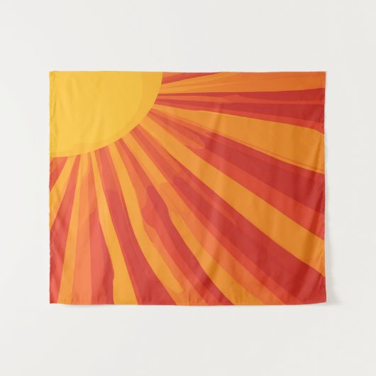 Radiant Sunrise Wall Accent Wandteppich (Vorderseite (Horizontal))