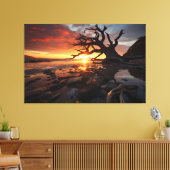 Radiant Sunset Serenity - 3D Nature Landschaft Des Leinwanddruck (Insitu (Wohnzimmer))