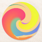 Radiant Swirl Runder Pappuntersetzer (Vorderseite)