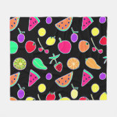 Radiant Tropic Neon Magic Fleecedecke (Vorderseite (Horizontal))