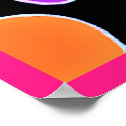 Radiant Tropic Neon Magic Poster (Ecke)