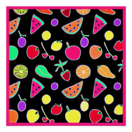 Radiant Tropic Neon Magic Poster