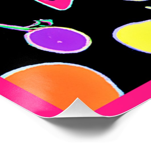 Radiant Tropic Neon Magic Poster (Ecke)