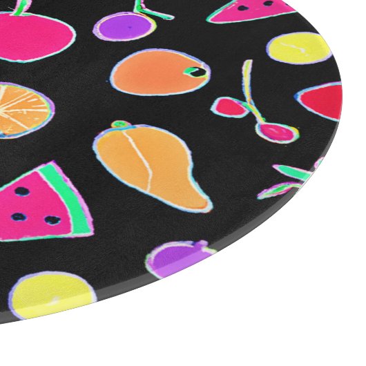 Radiant Tropic Neon Magic Schneidebrett (Ecke)