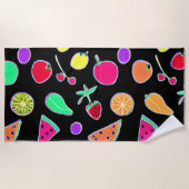 Radiant Tropic Neon Magic Strandtuch (Vorderseite)