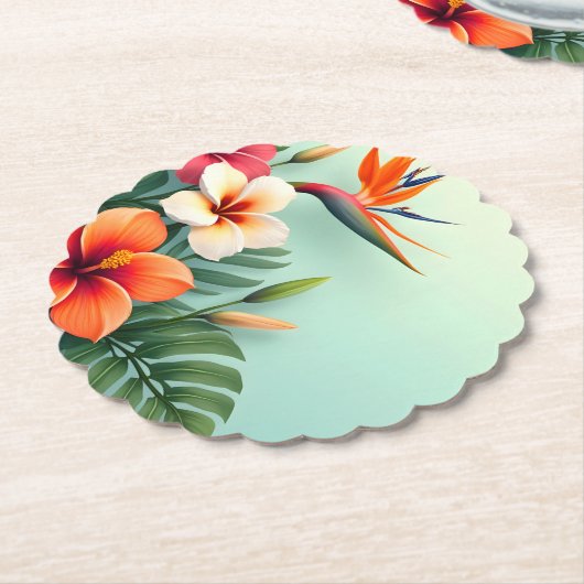 Radiant Tropical Floral Symphony Untersetzer (angewinkelt)