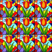 Radiant Tulip Mosaic Fliese