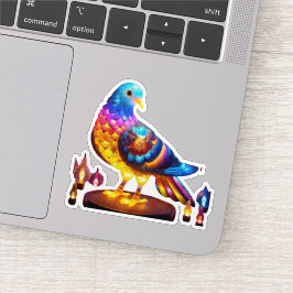 Radiant Urban Pigeon Aufkleber