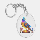 Radiant Urban Pigeon Schlüsselanhänger (Vorderseite links)