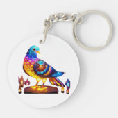 Radiant Urban Pigeon Schlüsselanhänger (Rückseite)